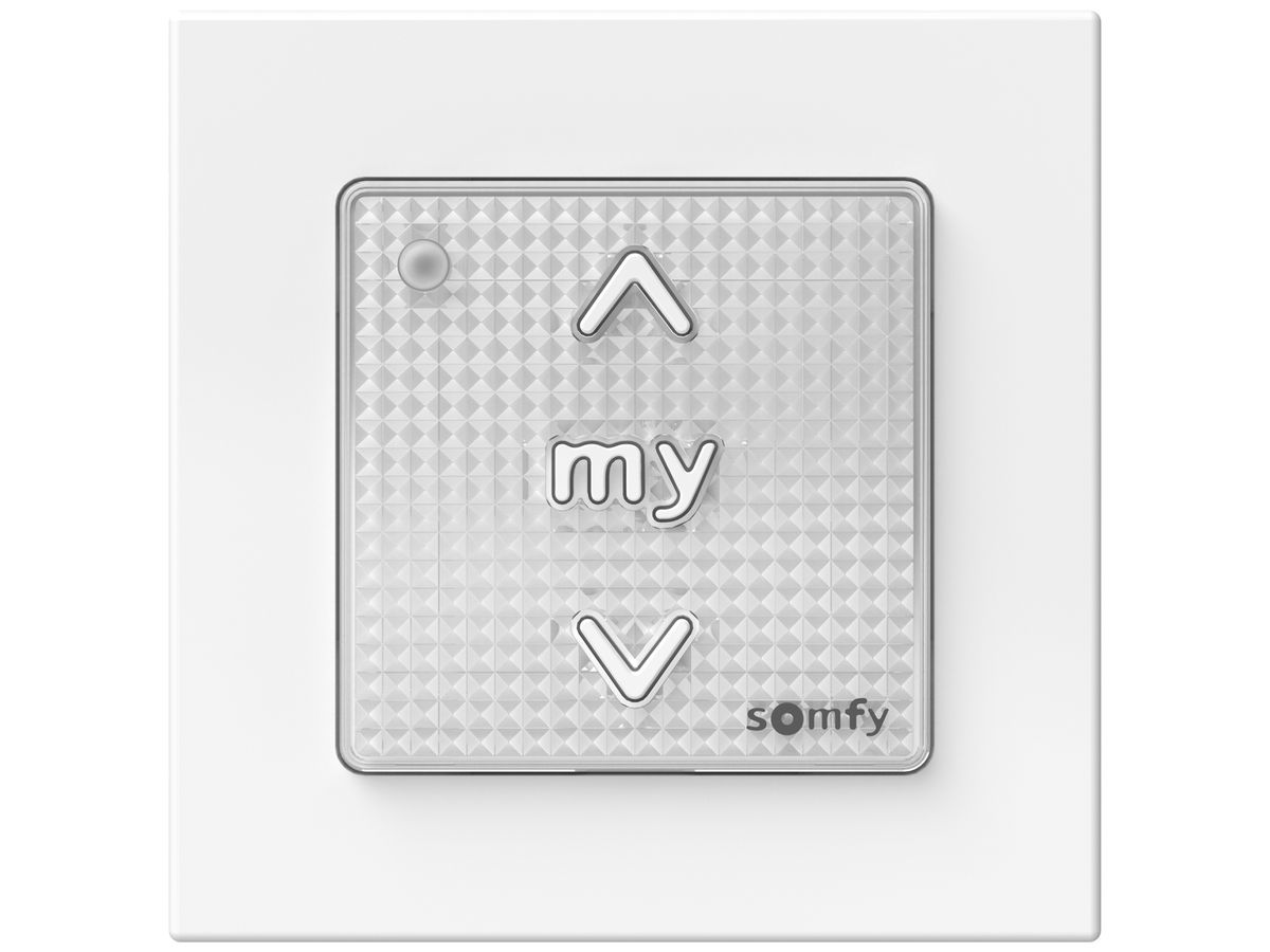 AP-RF-Wandsender Somfy Smoove 1 RTS II pure mit Rahmen