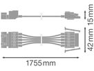 Durchverdrahtung LEDVANCE TRUSYS UNIVERSAL 5×1.5mm² 1755mm Stecker/Buchse weiss