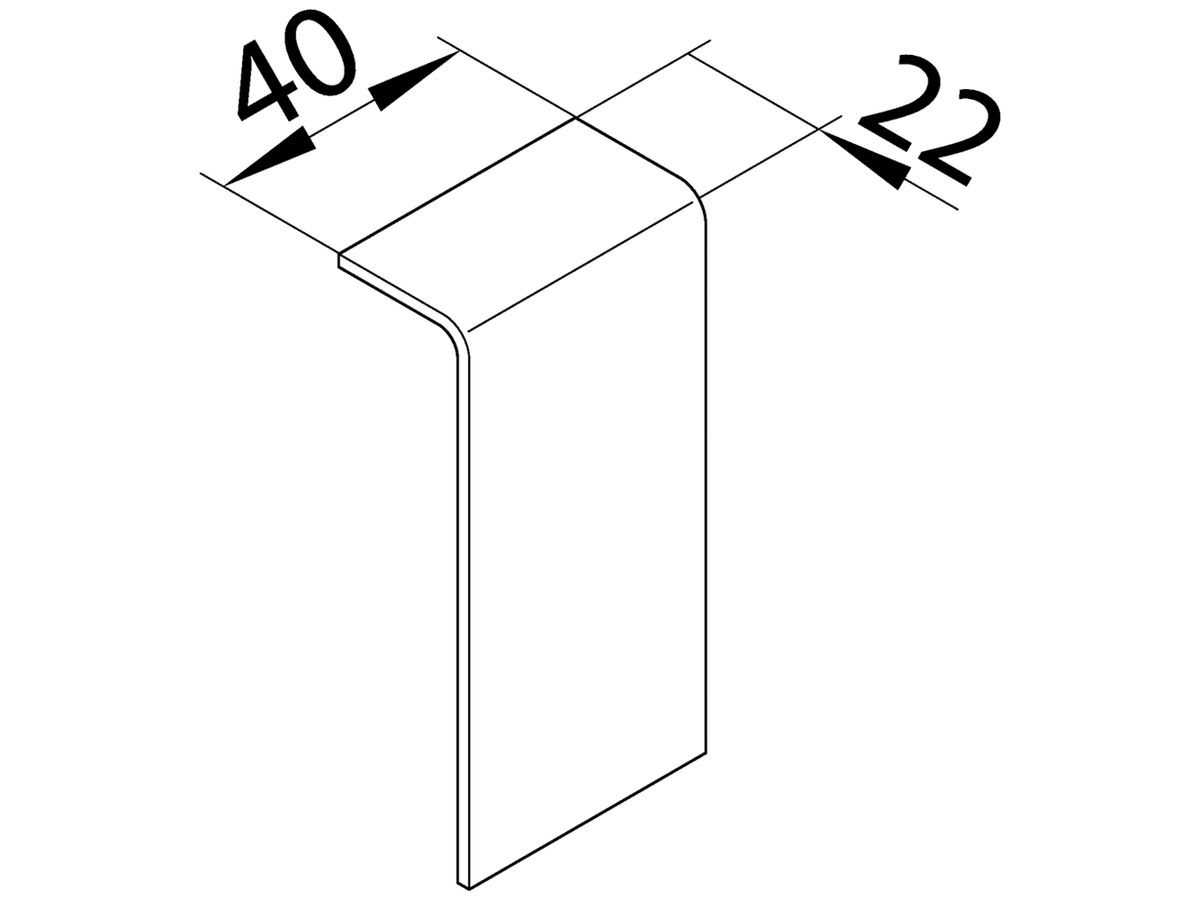 Schnittabdeckung tehalit für SL20080 Dekor aluminium