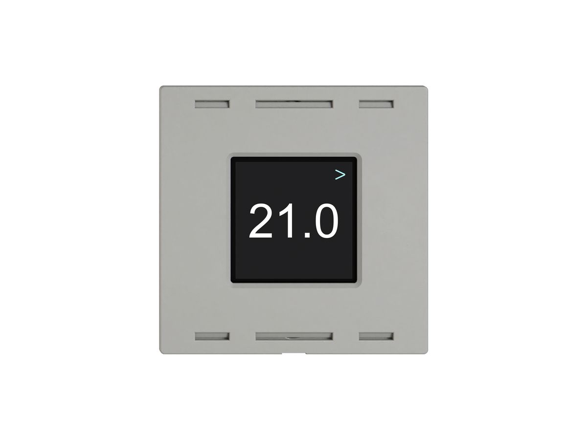 Bedienaufsatz zu Raumtemperatursensor EDIZIO.liv Wiser SNAPFIX® CO2 hellgrau