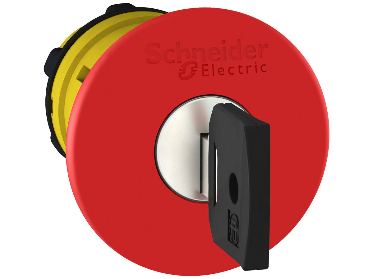 Not-Aus-Schaltervorsatz Harmony XB5 rt Ø22.5mm hoch IP66 Schlüssel-Entriegelung