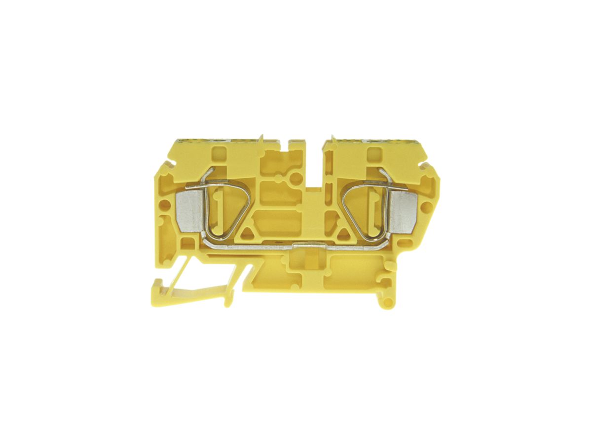 Durchgangs-Reihenklemme Woertz 0.5…6mm² 50A 600V Federzugansch.2×1 TH35 gn/gb