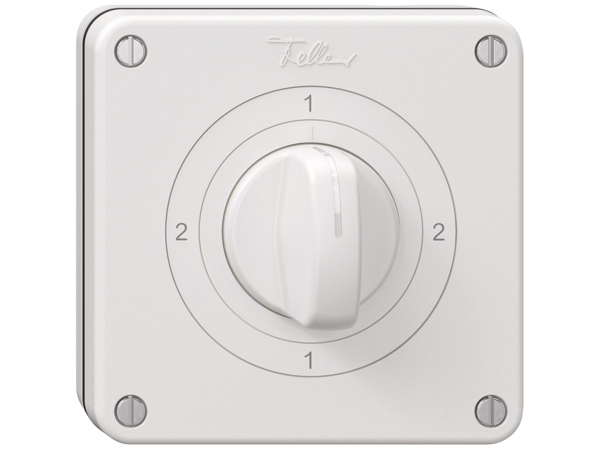 UP-Drehschalter NEVO SNAPFIX® Wechselschalter 16A 400V 2-1-2-1 ws