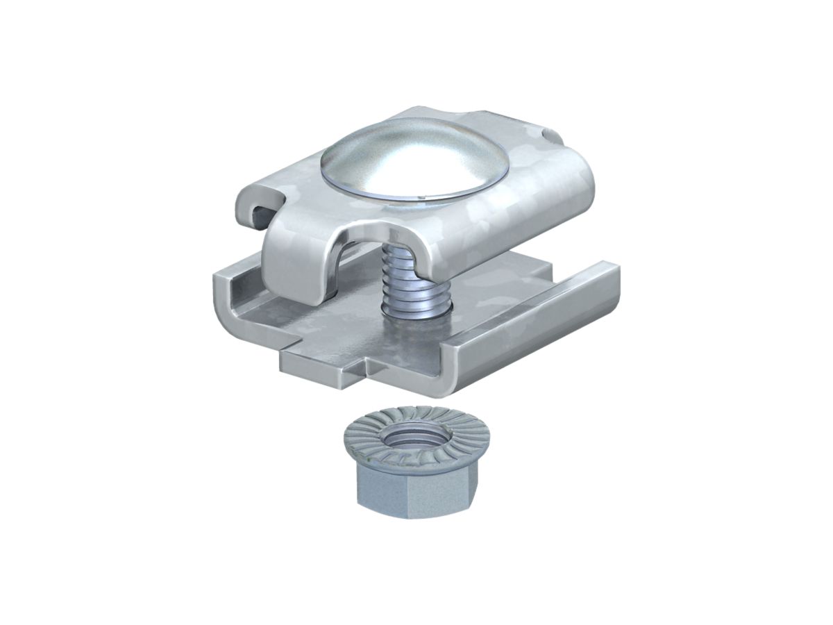 Stossstellenverbinder Bettermann mit Schraube M6×20 für Gitterrinne tfZn