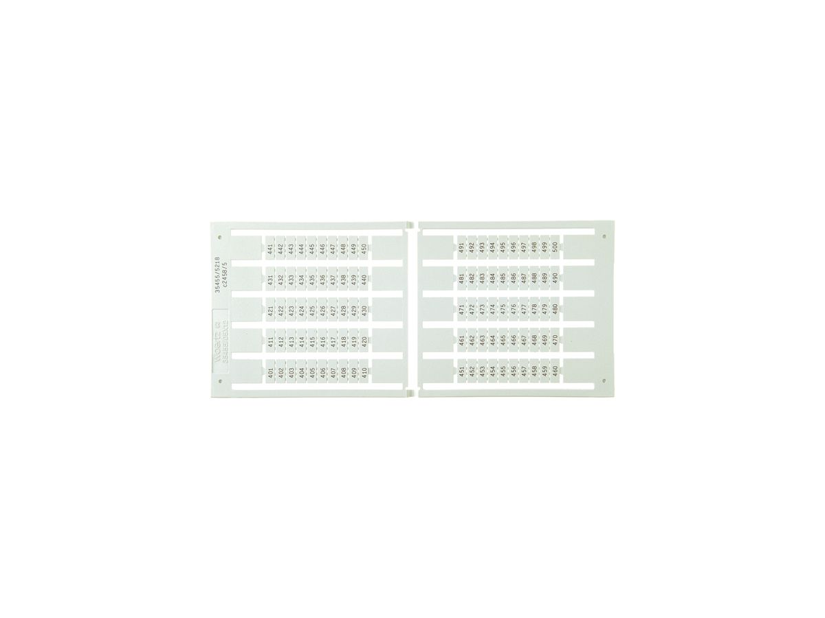 Bezeichnungsschildchen 5×9mm 10×81…90, 5 Kart. zu 100