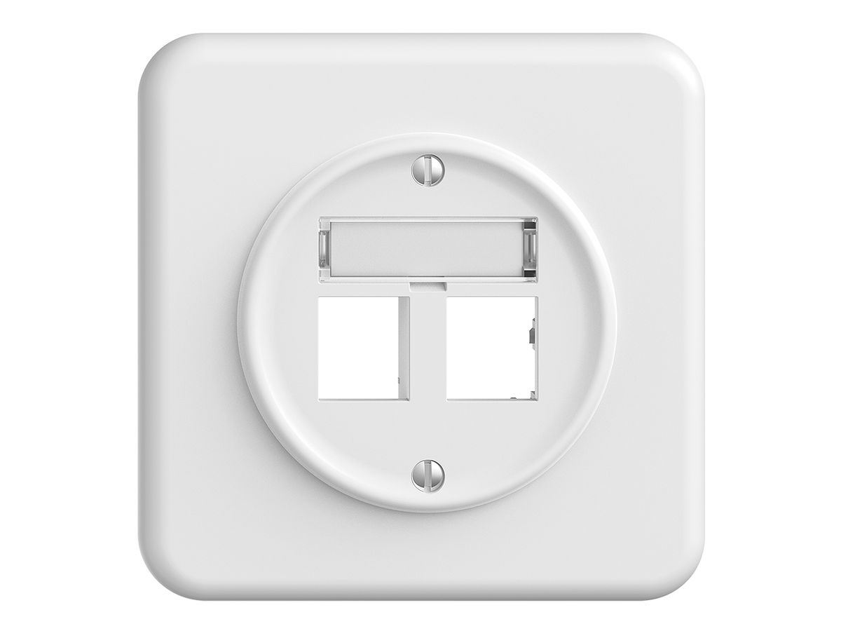 UP-Montageset Sdue QMI, Geradeauslass 2×RJ45 freenet weiss