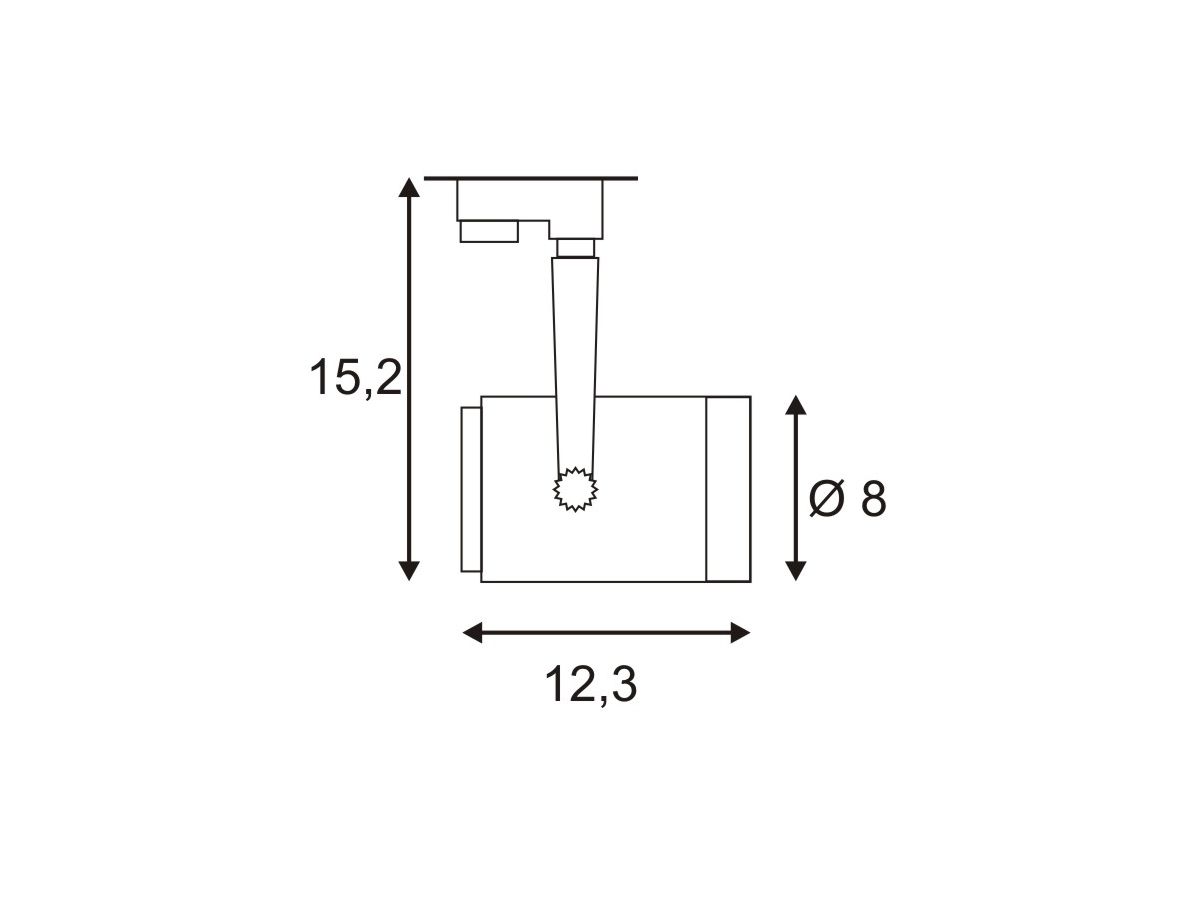 Strahler SLV EURO SPOT, GU10 25W mit 3-Phasen-Adapter IP20 weiss