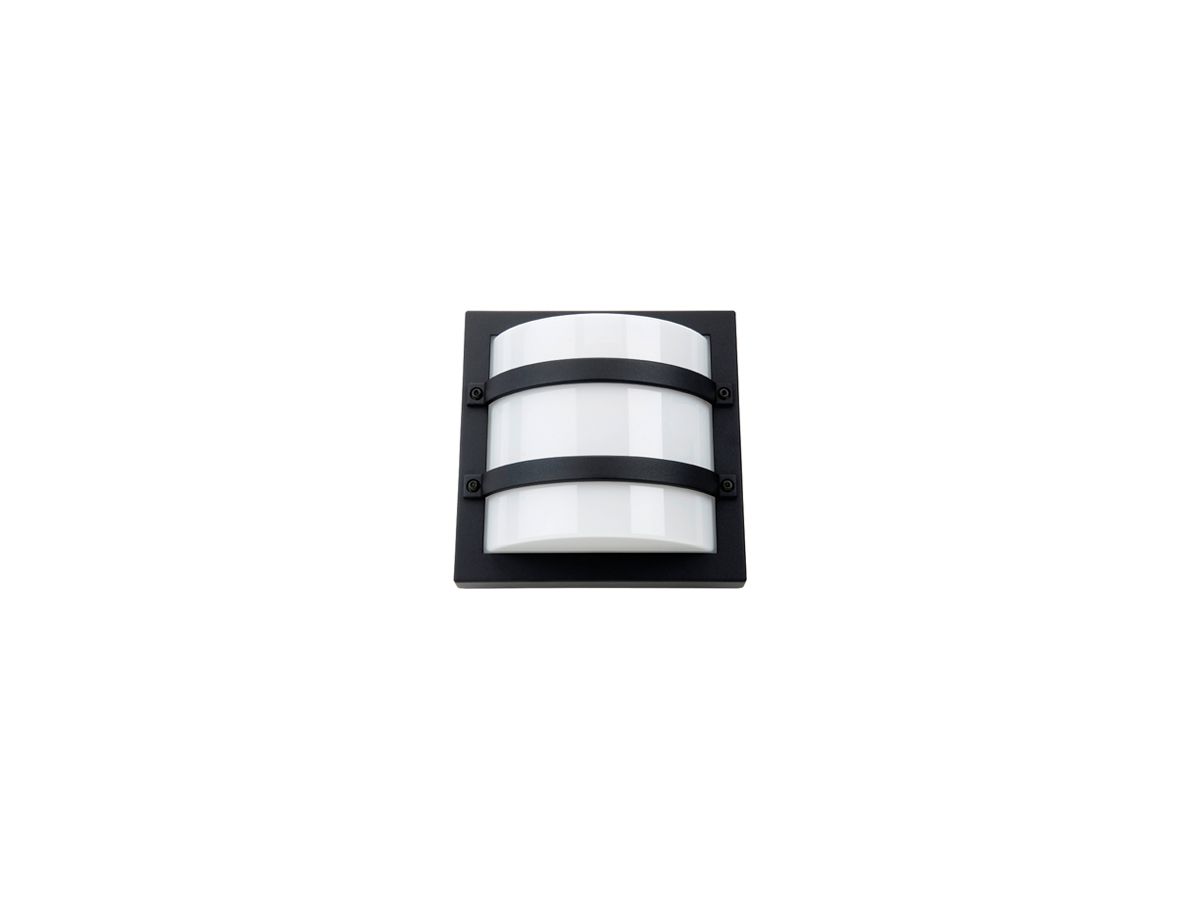 LED-Wandleuchte SG Largo 10W 550lm 830 IP65 DIM 240×240×120mm schwarz