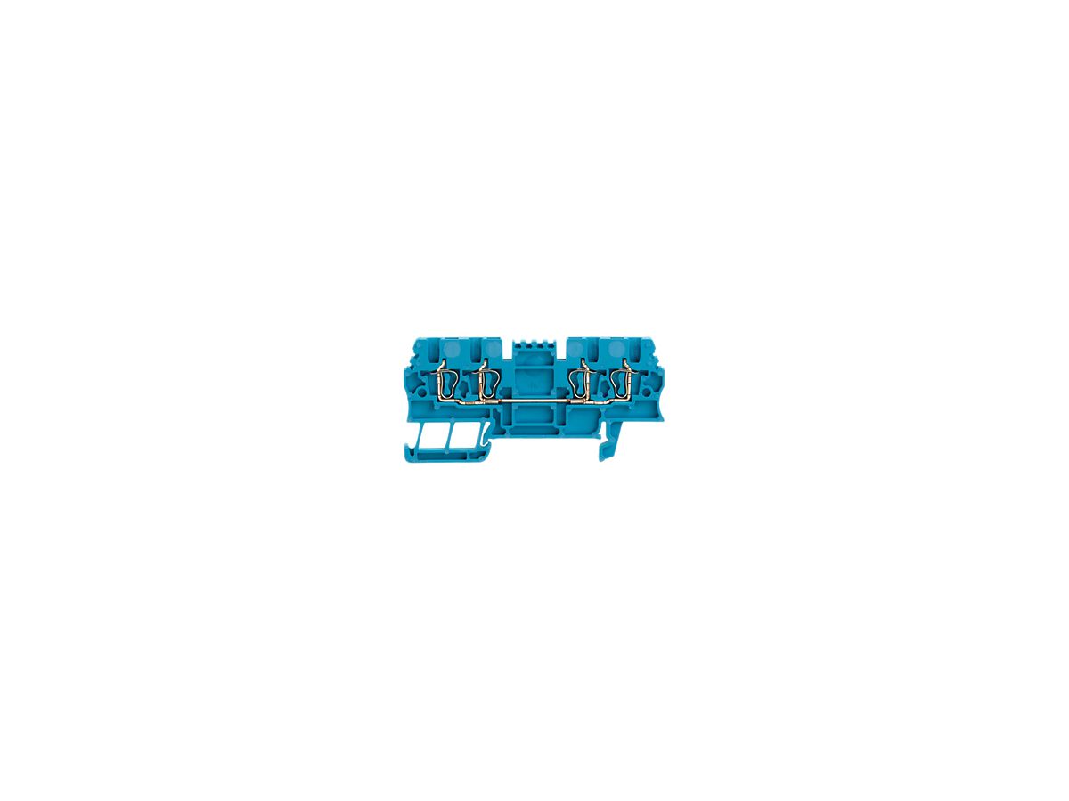 Durchgangs-Reihenklemme Weidmüller ZDU 1.5/4AN Zugfeder 1.5mm² TS35 blau