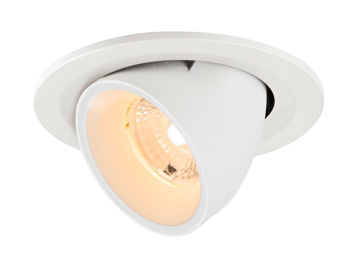 LED-Downlight SLV NUMINOS GIMBLE S 6.7W 1000lm 2700K MB DALI Ø100×70 weiss