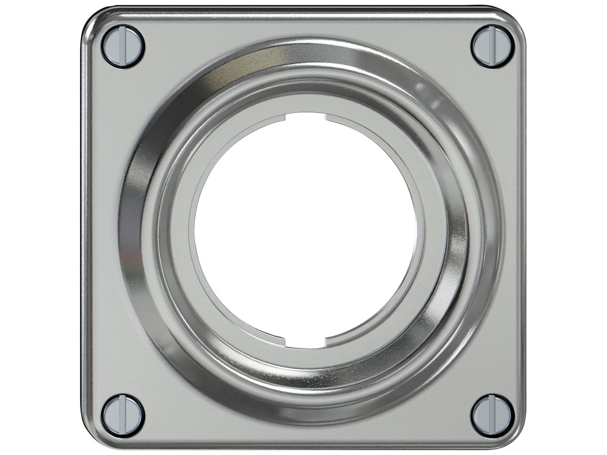 Oberteil ELEMENT SNAPFIX® ohne Klappdeckel für PEHA SCHUKO-Steckdose alu