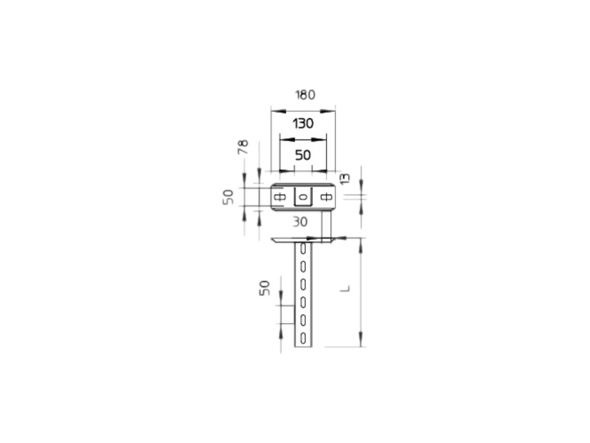 Deckenstütze Bettermann 250mm galvanisch verzinkt