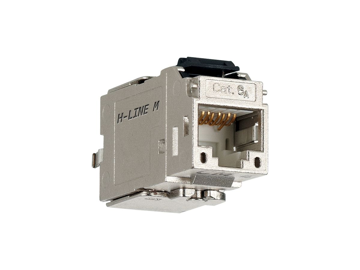 Anschlussmodul H-LINE M RJ45 Kat.6A/s ISO/IEC Keystone, silber