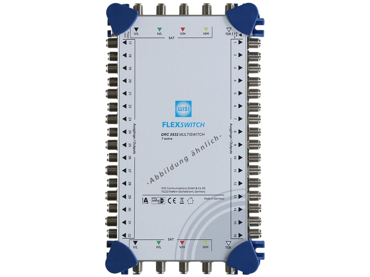 Multischalter WISI FLEXSWITCH 5/24, Kaskade, terrestrisch aktiv