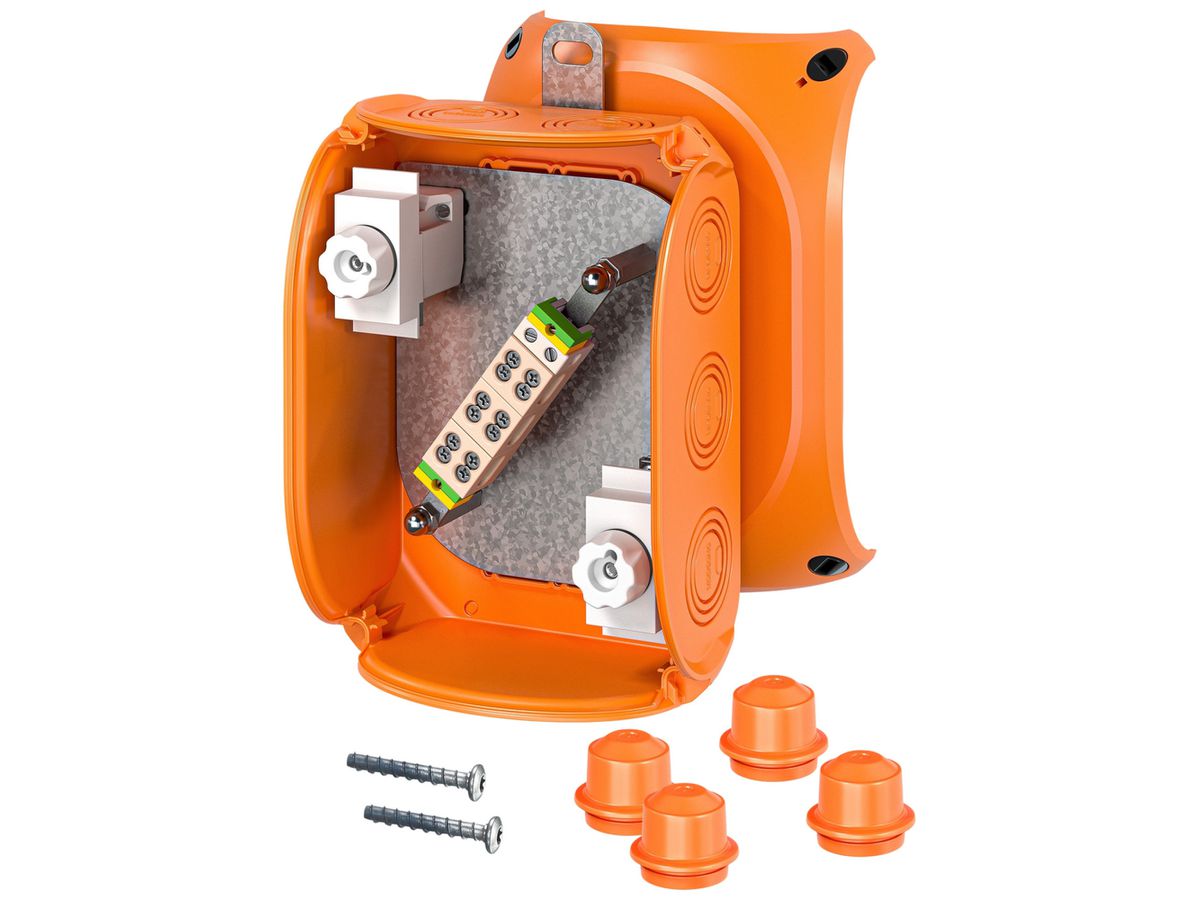 AP-Abzweigdose Hensel FK E90 155×210×92mm IP66 2×D01 orange