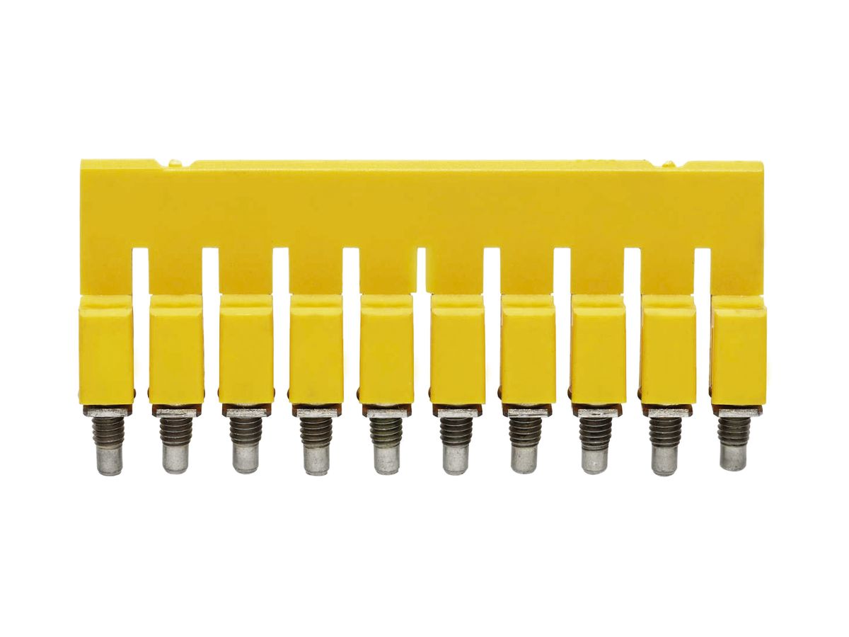Querverbinder Weidmüller WQV 6/10 geschraubt 10L Raster 8mm isoliert 57A gelb