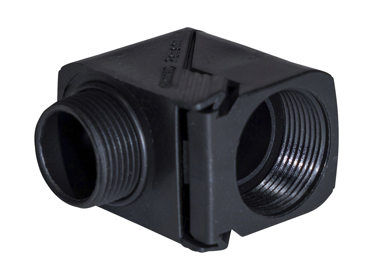 Klapp-Winkel 90° Plica KLAPP-WI, PG32 PA IP68 schwarz
