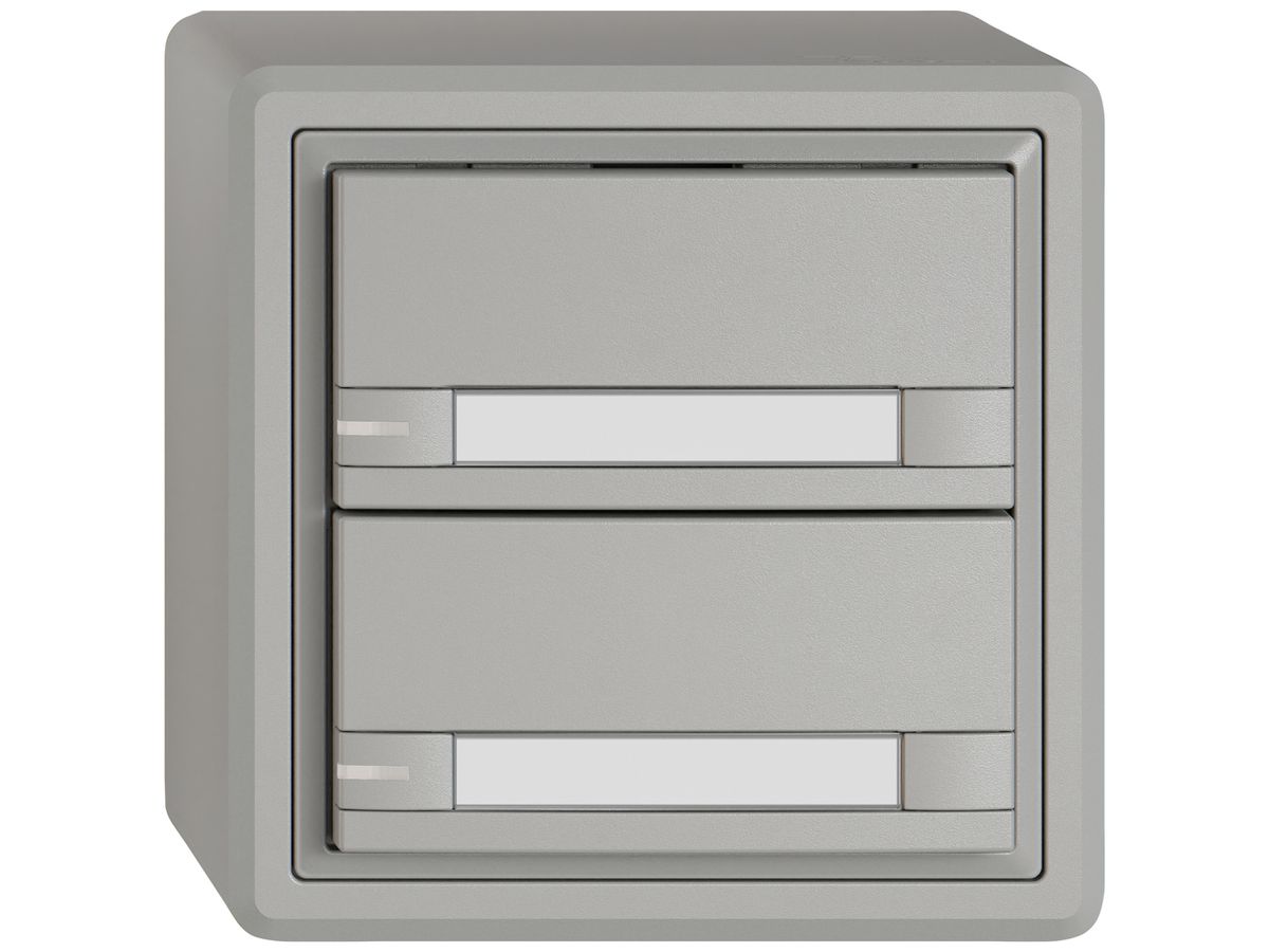 AP-KNX-Taster RGB EDIZIO.liv SNAPFIX® Temperaturfüh.RGB-LED Pap.2×T 2-Tbed.hgu
