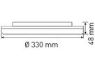 LED-Decken-/Wandleuchte MAX HAURI FLAT CCT 33 HF M/S 25W 3000/4000K IP54 ws