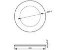Zierring Philips Ledinaire Clear Stahl Ø89×3.3mm Silber