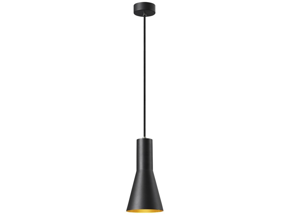 Pendelleuchte SLV PHELIA 130 E27 23W Ø130×255mm schwarz/gold