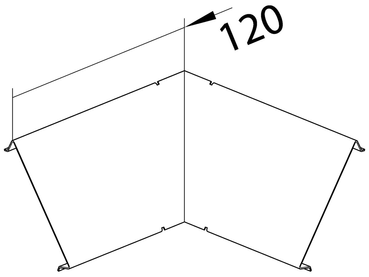 Deckel für Flachwinkel up/down tehalit EK 115110, verkehrsweiss