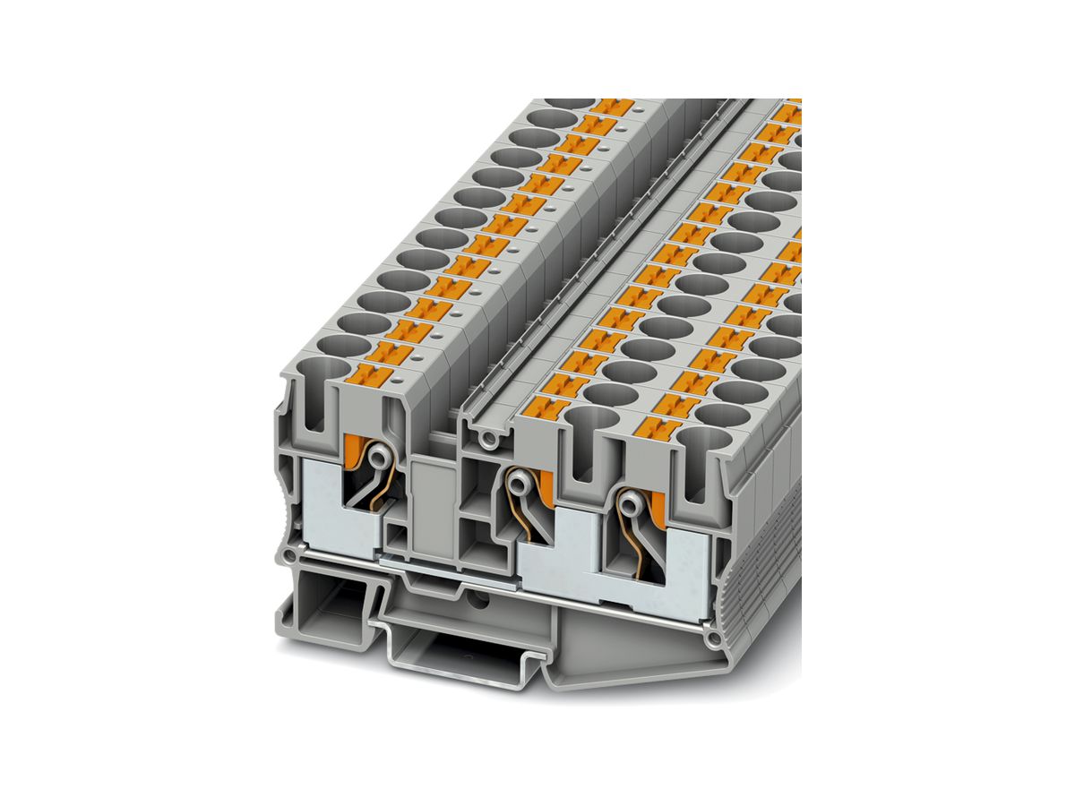 Reihenklemme 0.5…16mm² grau Push-in-Anschluss PT 10-TWIN