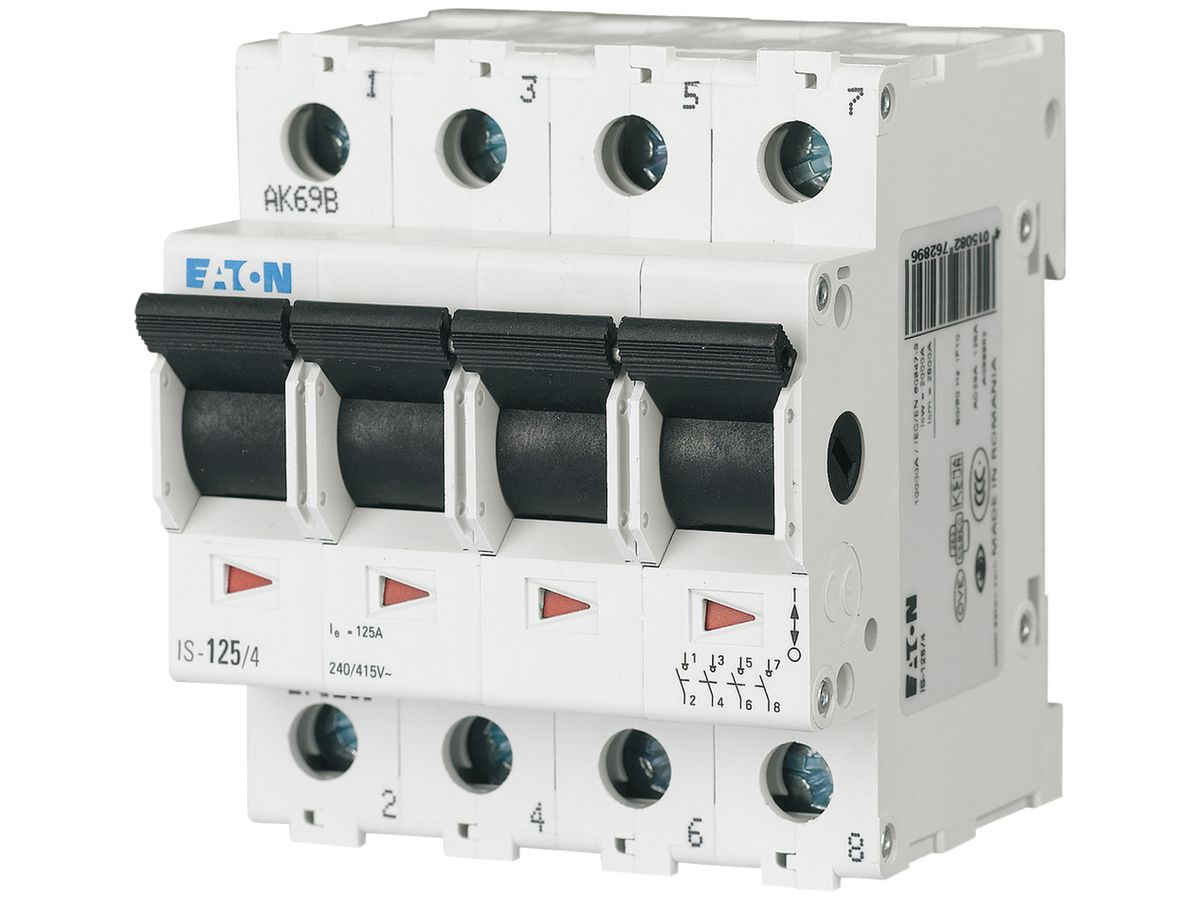 REG-Ausschalter Eaton, IS-40/4, 40A/415V 4L, 4TE, "0-1"