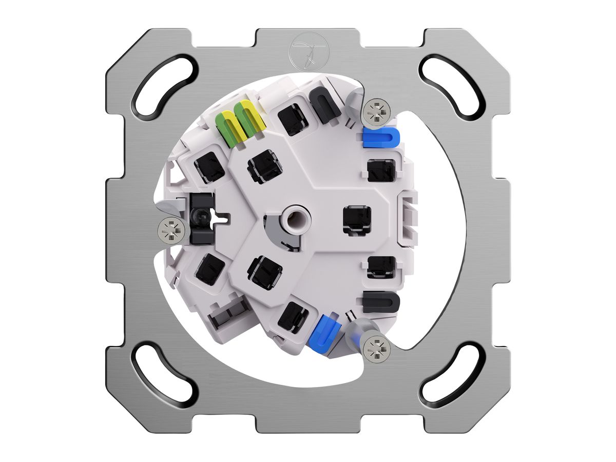 Einsatz Steckdose FH 3×T23 16A mit LED weiss mit Steckklemmen