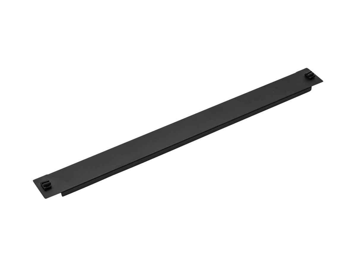 Blindplatte 19" VALUE 1HE Snap-In Stahl schwarz