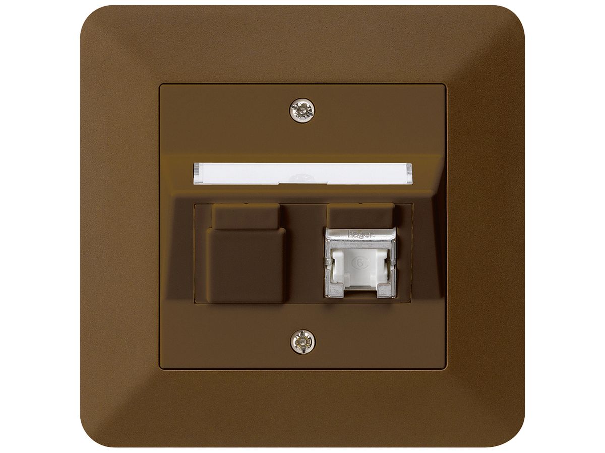 UP-Dose kallysto.trend C Kat.6 1RJ45/s braun
