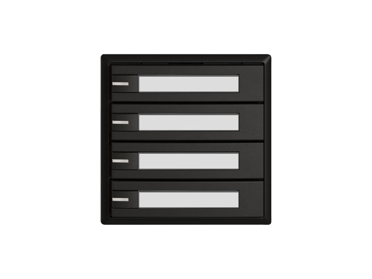 KNX-Taster RGB EDIZIO.liv SNAPFIX® Temperaturfüh.RGB-LED Pap.4×T 1-Tbed.sz