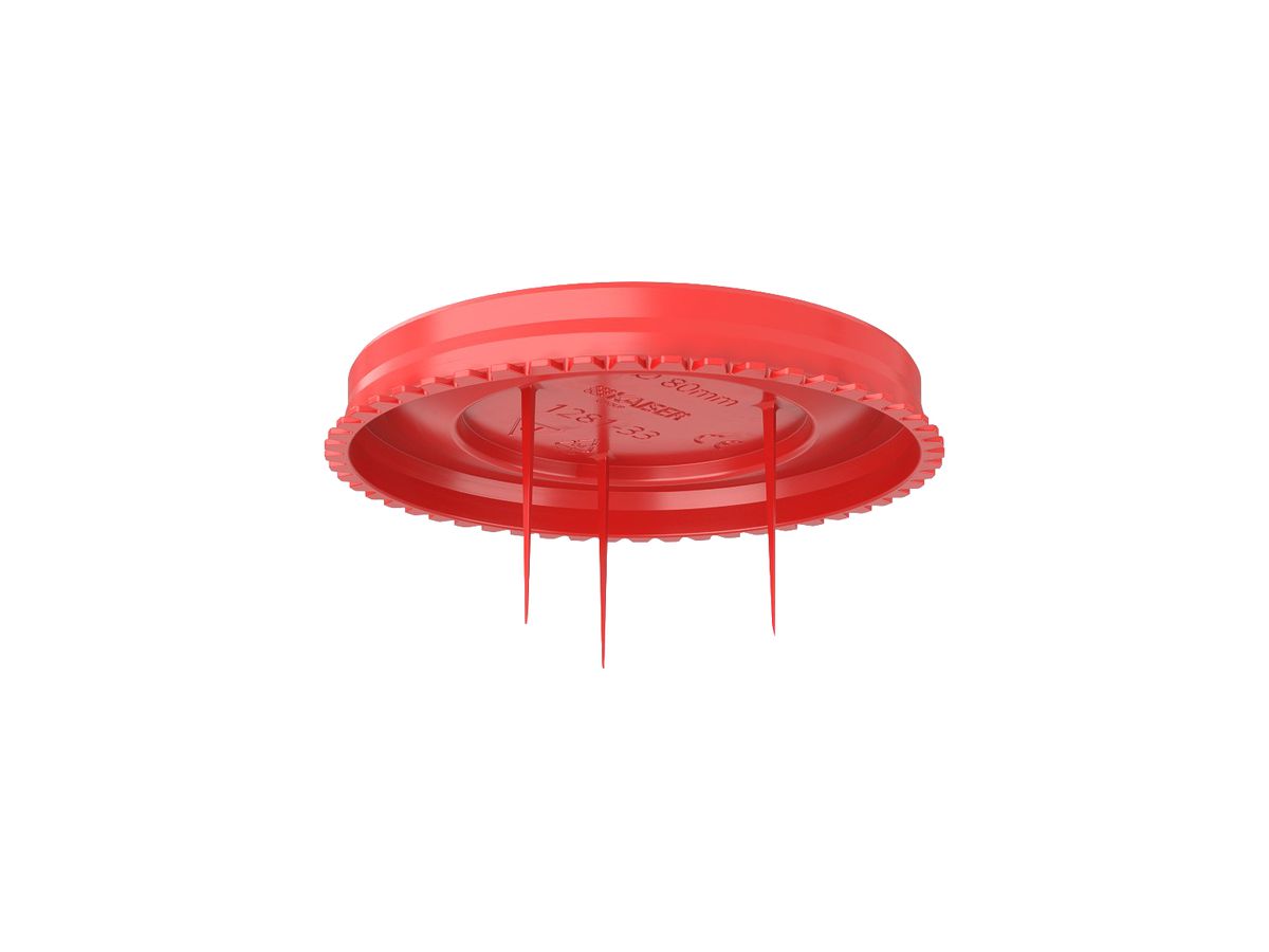 Schutzdeckel AGRO HaloX Signaldeckel Ø80mm Kunststoff rot 10 Stk