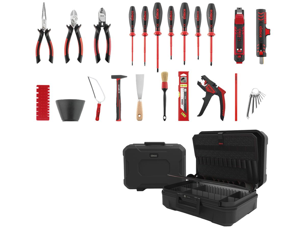 Werkzeugkoffer Cimco CimCase Starter Electric 30-tlg Koffer
