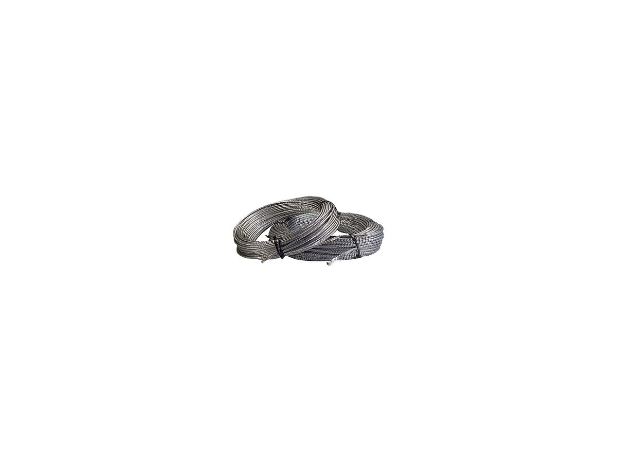Stahlseil Demelectric Ø gesamt 5mm, Seele 3mm, Ring zu 10m