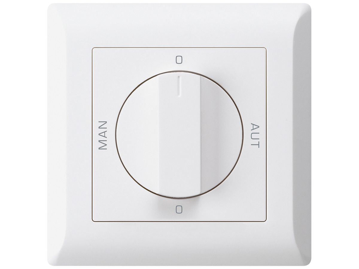 UP-Drehschalter 0-Man-0-Aut. kallysto.line 2/1L weiss mit Drehgriff