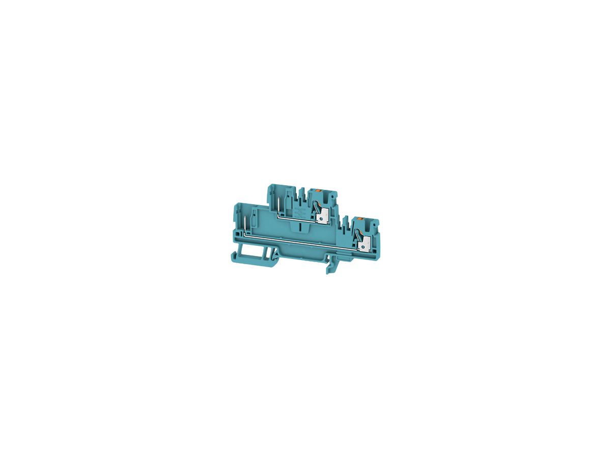 Durchgangs-Reihenklemme Weidmüller APGTB PUSH IN 2.5mm² 2 Etagen TS35 blau