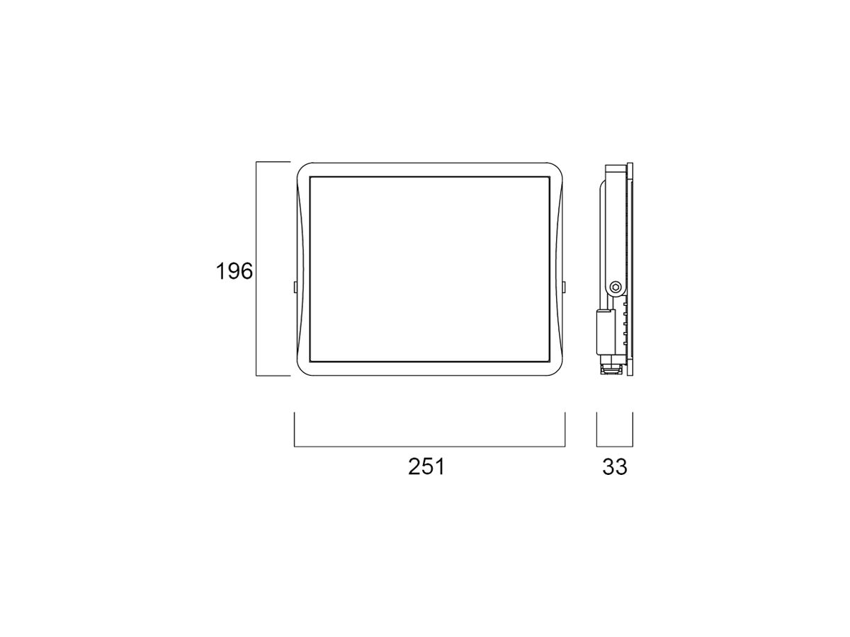 LED-Strahler Sylvania START Flood 78W 10000lm 865 IP65 110° 196×251mm sz