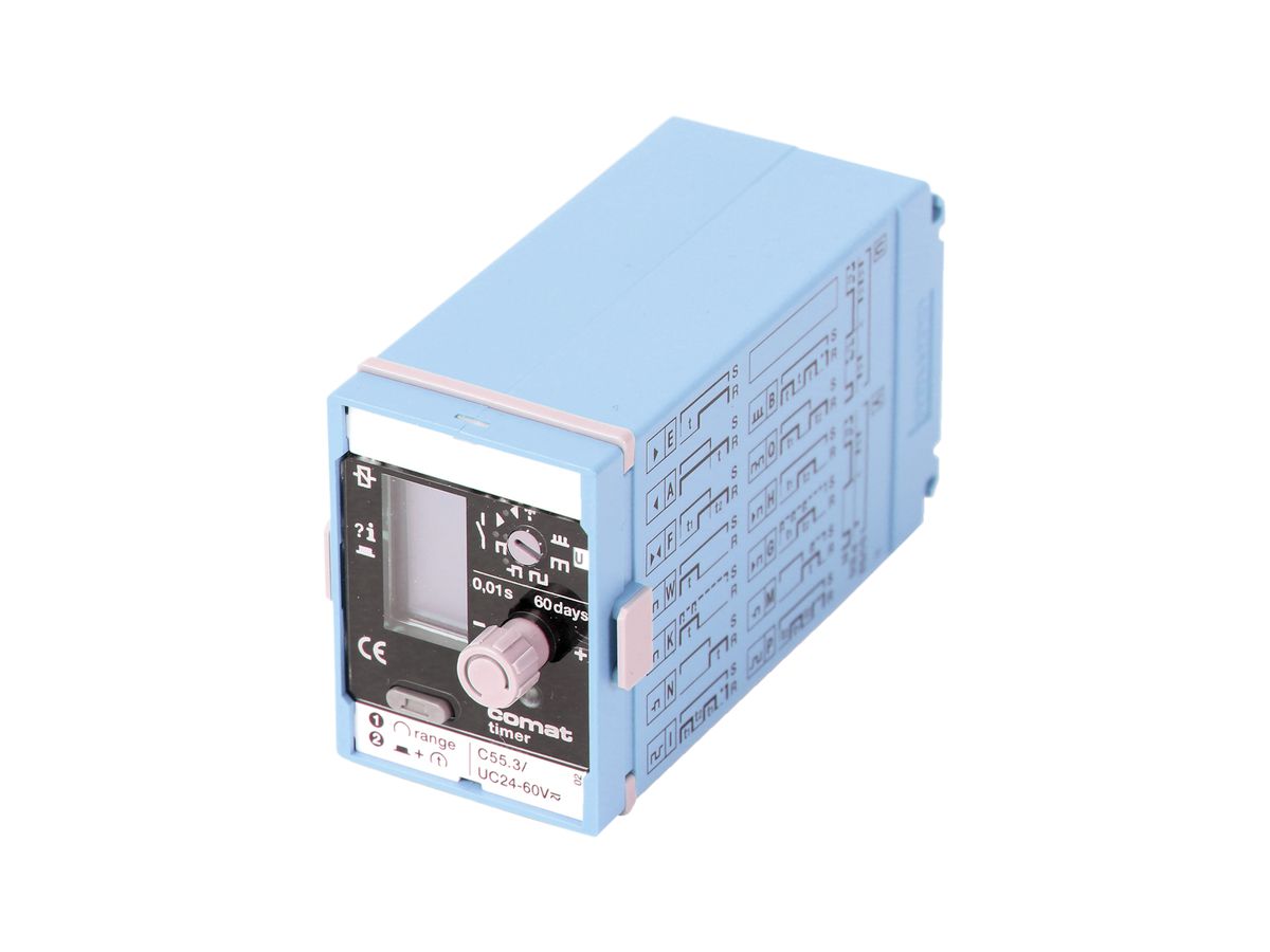 Zeitrelais ComatReleco C55, 110…240VUC, Gehäuse blau/grau