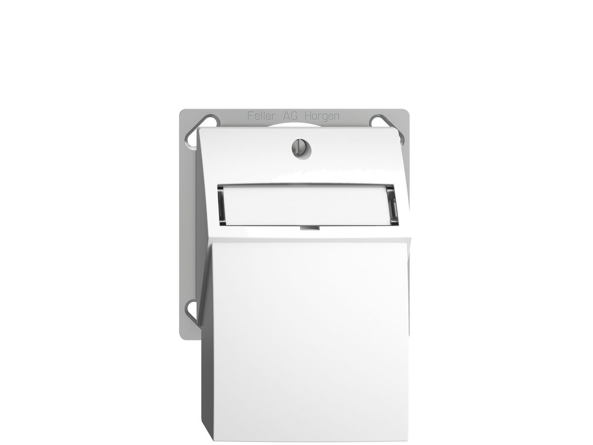 EB-Montageset EDIZIOdue, mit Flachauslasshaube, für 2×RJ45, weiss
