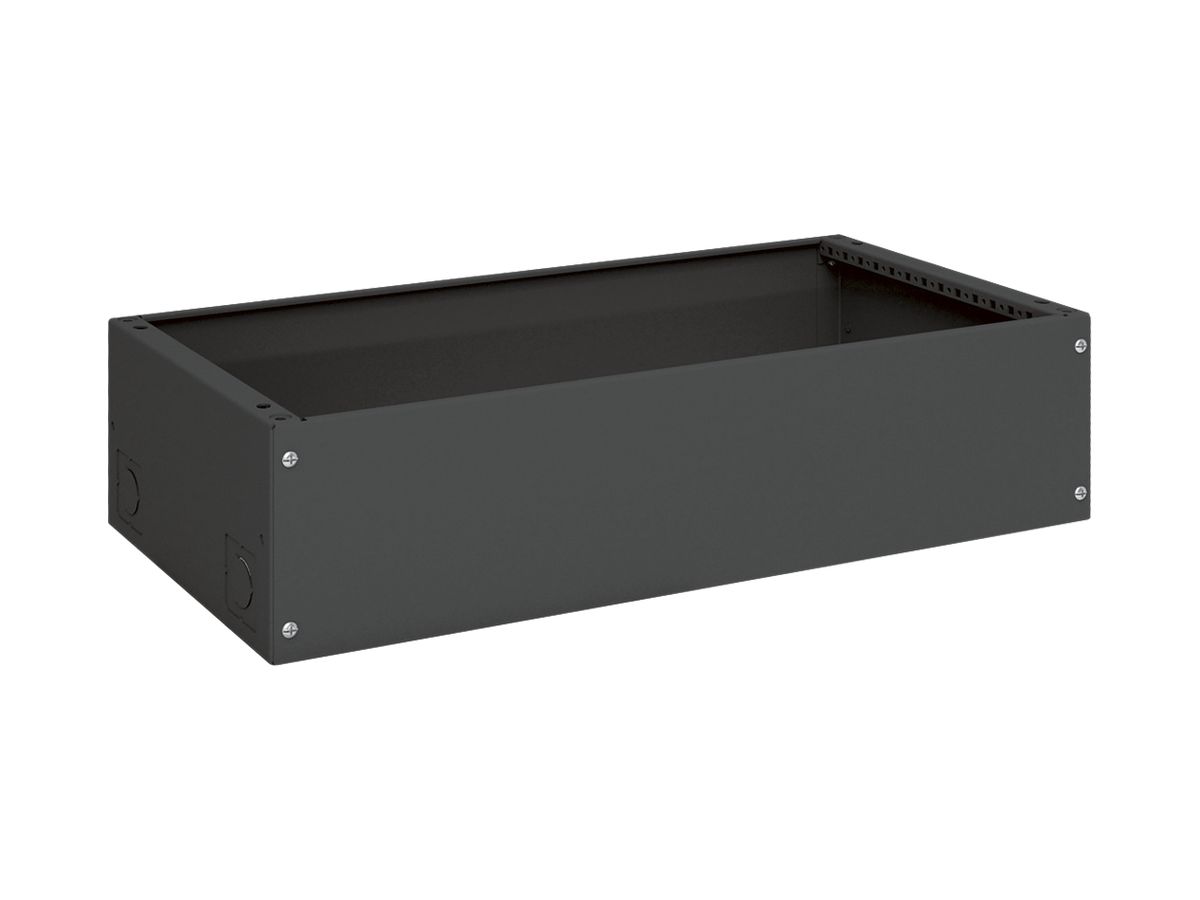 Sockel Hager univers 200×800×400mm für Schrank FR schwarz RAL 9005