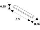 Verstärkung SLV 48V TRACK Stahl 63×7.6×2.5mm grau