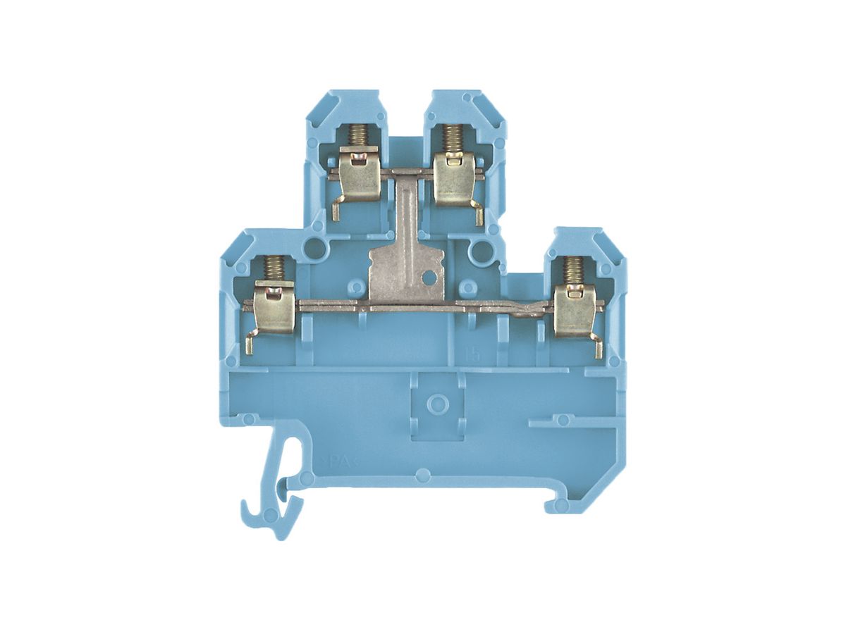 Mehrstock-Reihenklemme Weidmüller DK QV Schraub.4mm² 2 Etagen TS35 blau