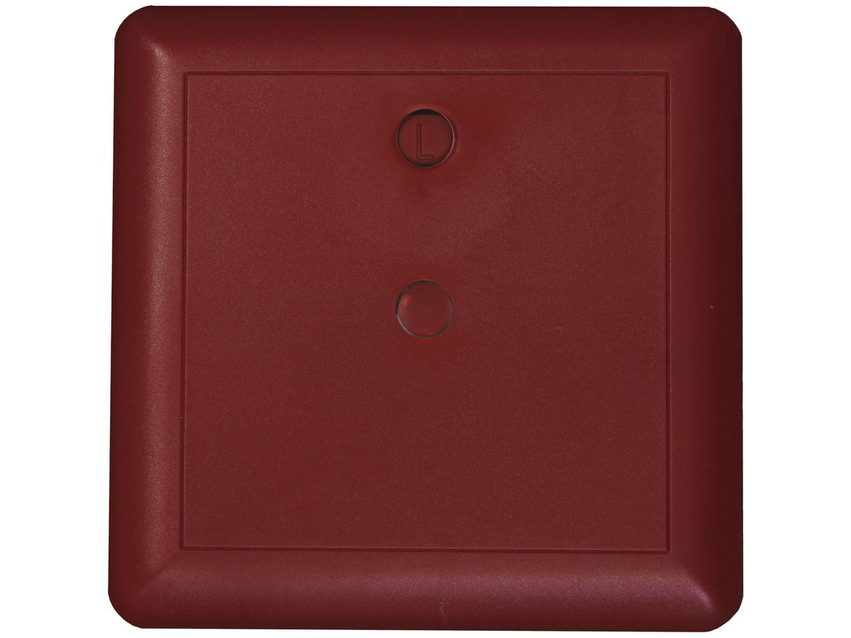 Steckdeckel Ammer, 115×115mm, mit Wählscheibe, Thermoplast, rot RAL 3000