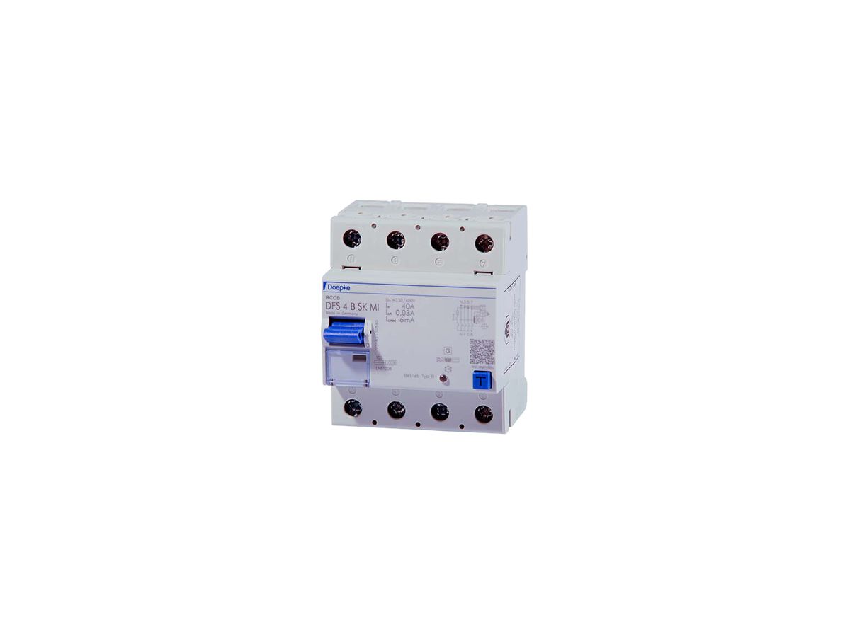 Fehlerstromschutzschalter Doepke 40A 300mA 4L Typ B SK MI, N links