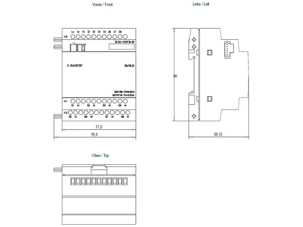 SPS-Erweiterungsmodul Siemens LOGO!8 DM16 24, 8DE/8DA
