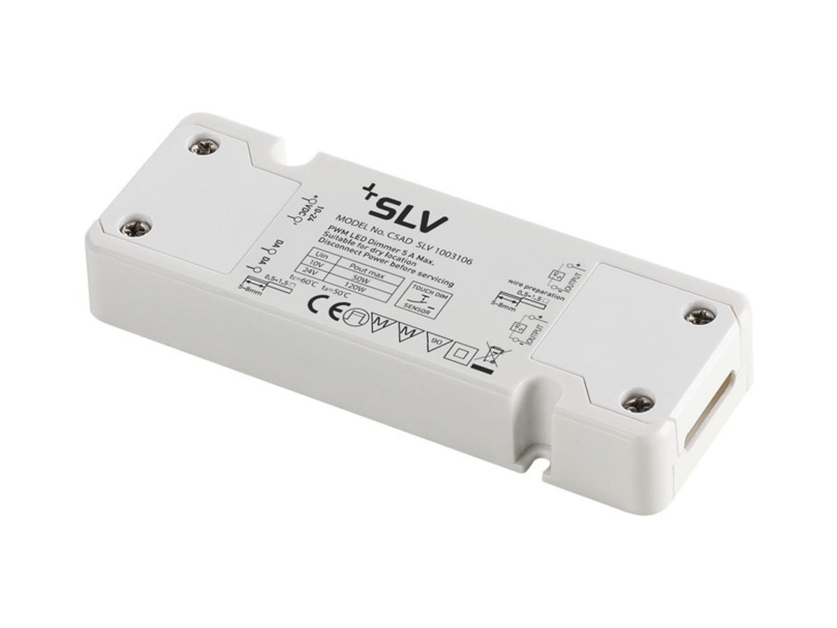 LED-Steuergerät SLV DALI PUSH-DIM, 1…100%, 10…24VDC (max. 5A)