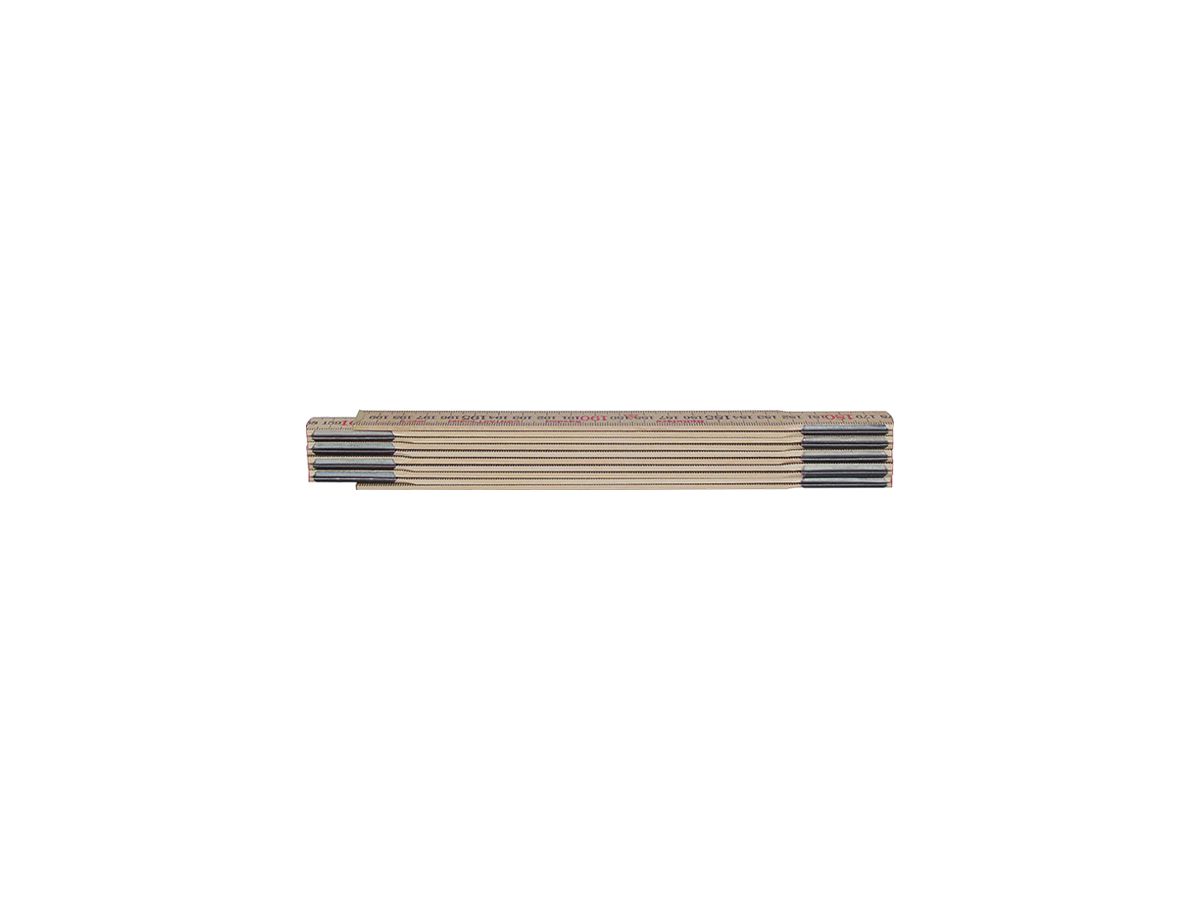 Gliedermassstab Hultafors Holz 2m 10 Glieder metrisch natur
