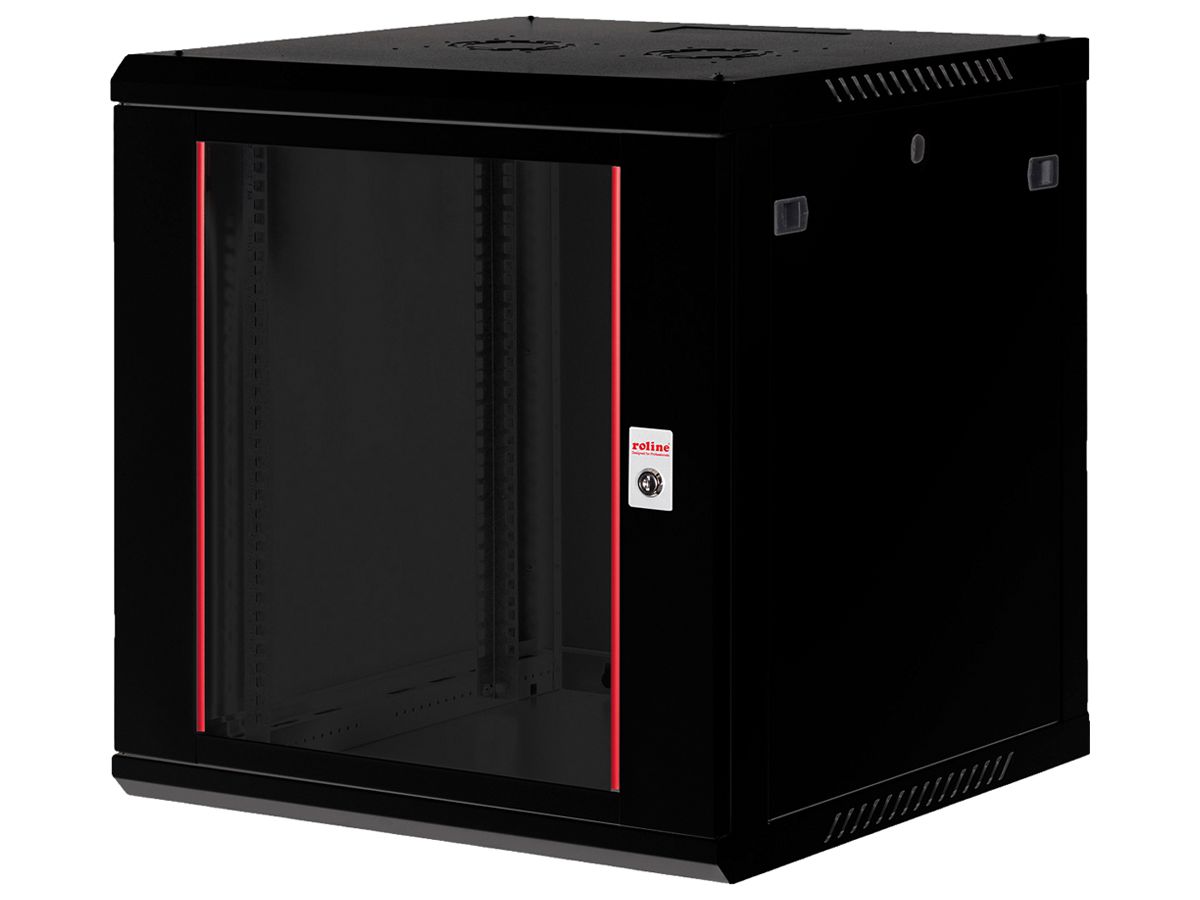 Wandgehäuse 19" ROLINE Basic Plus 600×645×600mm 12HE 1×Tür Stahl schwarz