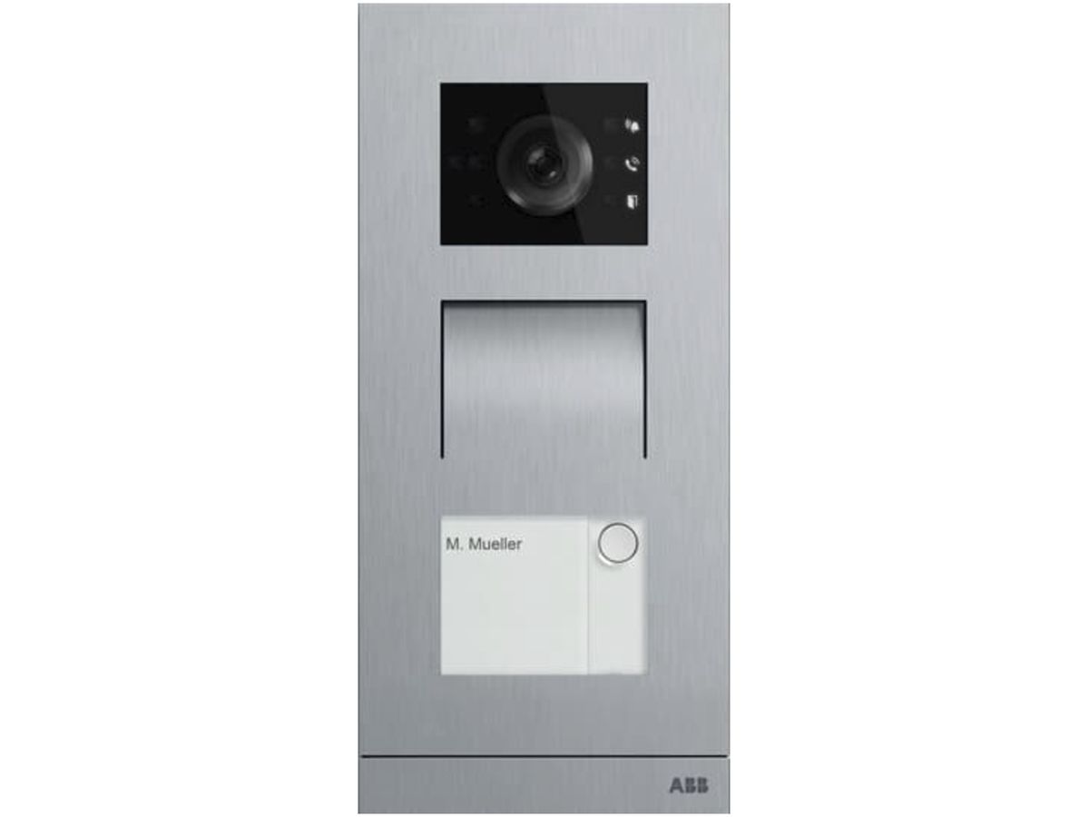 Video-Aussenstation ABB-Welcome IP, 1 Taste, Induktion, 1/3, edelstahl